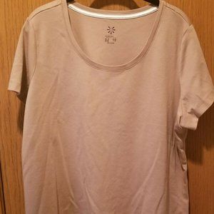 2x Isaac Mizrah Tan Short Sleeve